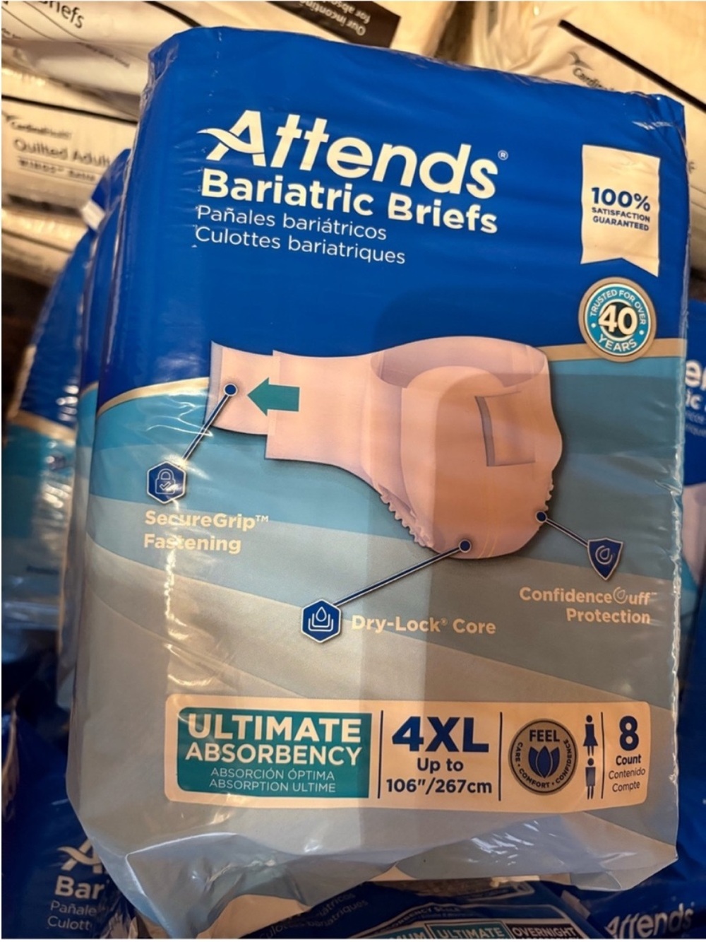 Attends Bariatric Briefs 4XL